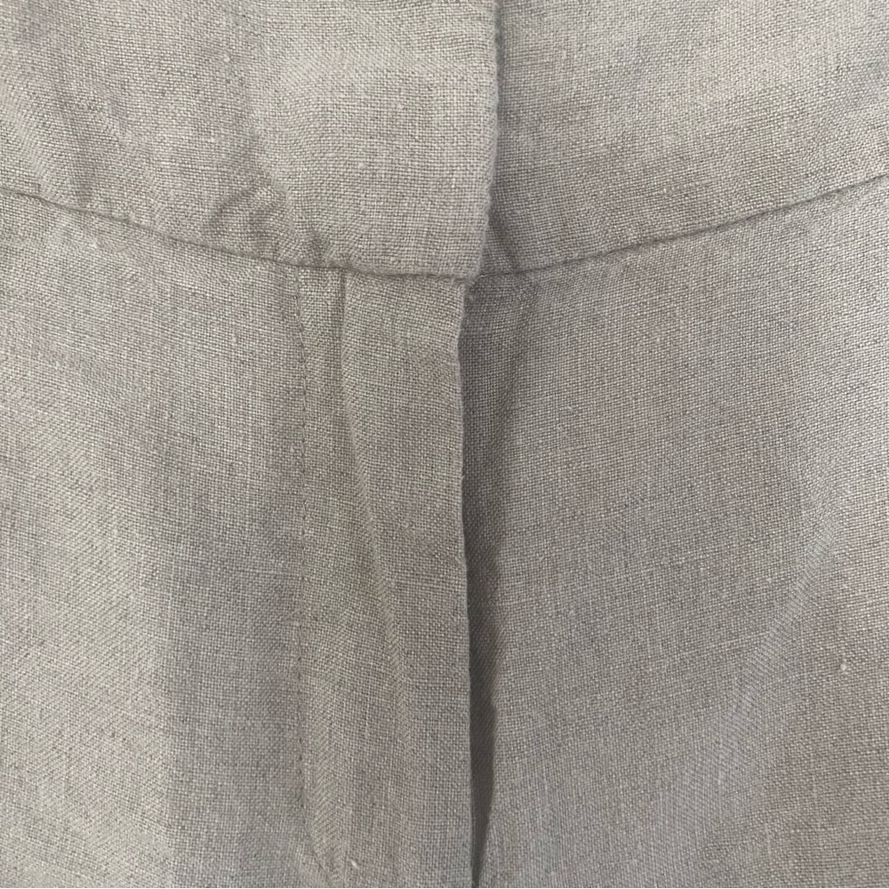 Eileen Fisher Linen Taupe Wide-Leg Pants, Size 6. - Picture 5 of 16